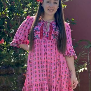 Vestido midi Raspberry Romance