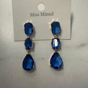 Pendientes azules joya