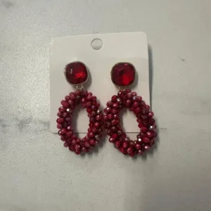 Pendientes rojos joya