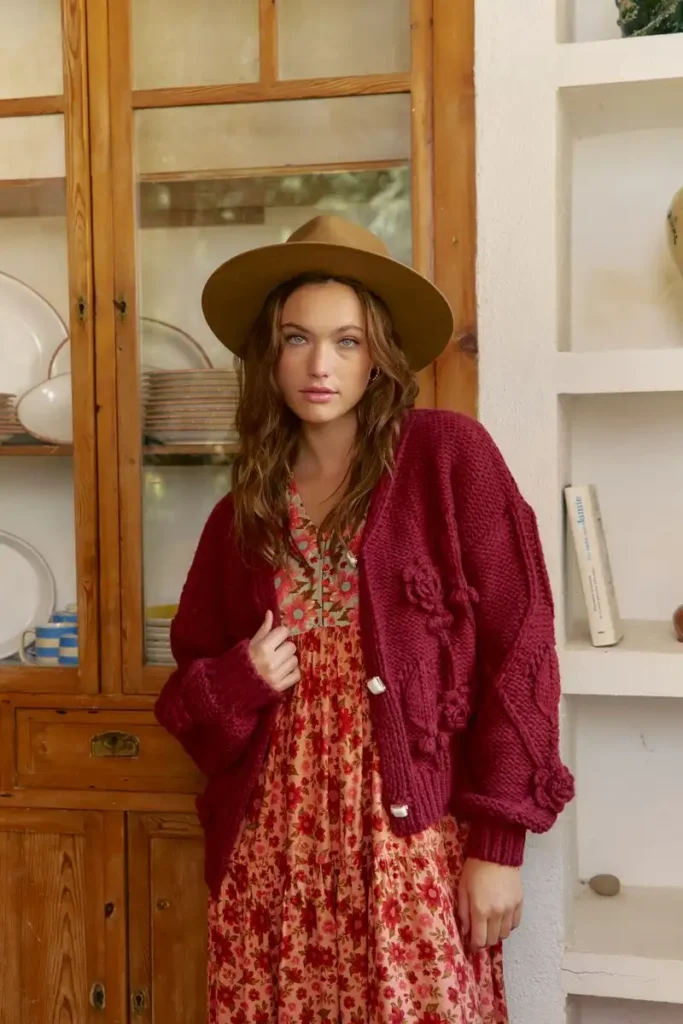Rebeca Maroon cosy granate