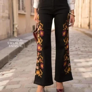 Vaquero negro bordado