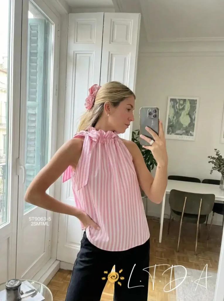 Blusa rayas sin manga