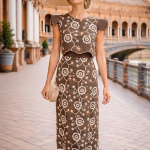 Conjunto "Ornella" bordado