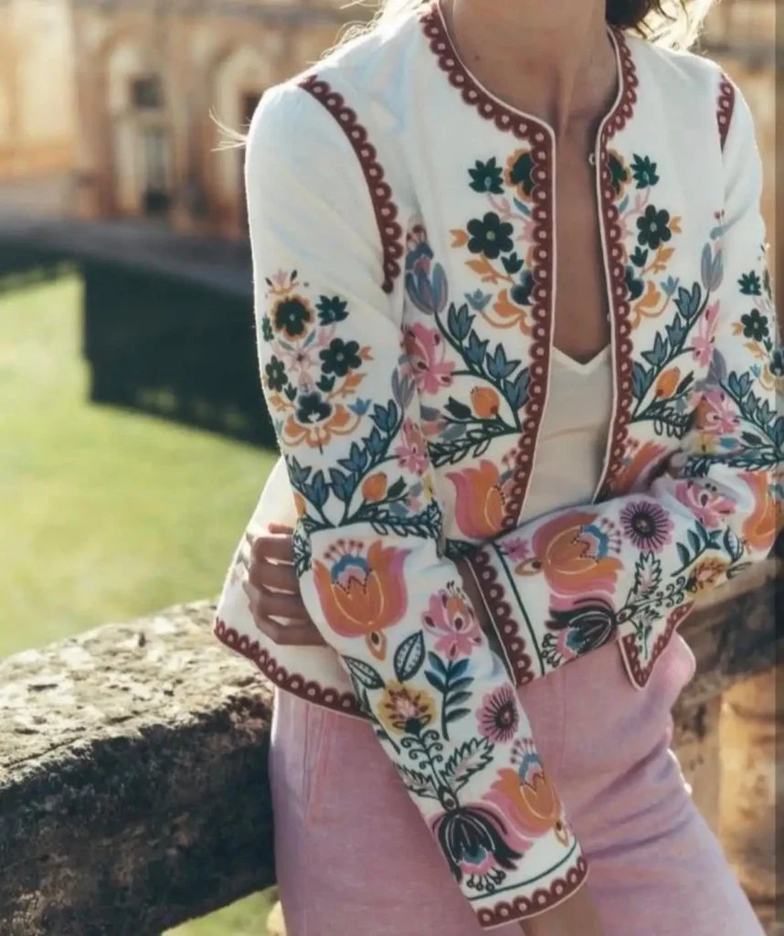 Chaqueta Bordada Primavera