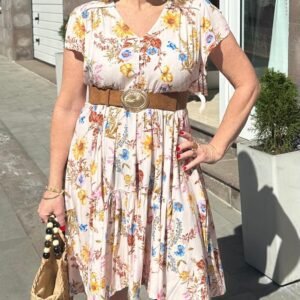 Vestido floral corto