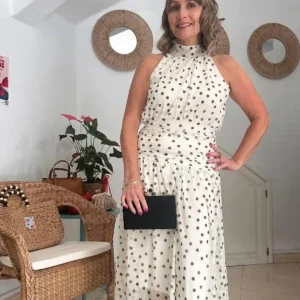 Vestido midi de lunares