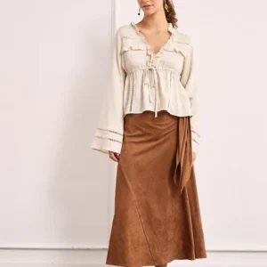 FALDA MIDI DE ANTE